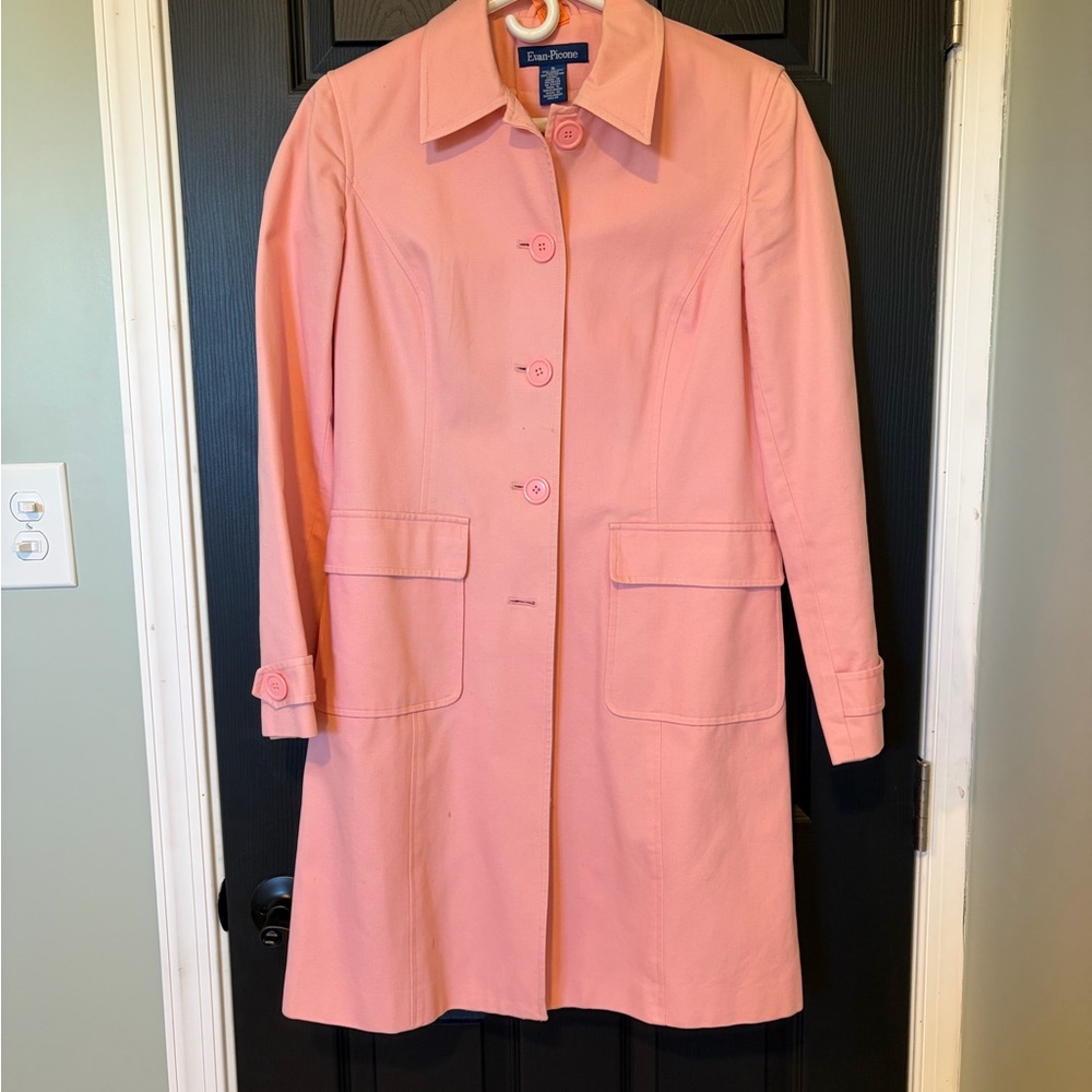 Evan Picone Pink Women's Trench Coat